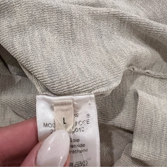 Celine Long Sleeve Grey Mock Neck Sweater - Picture 4 of 7